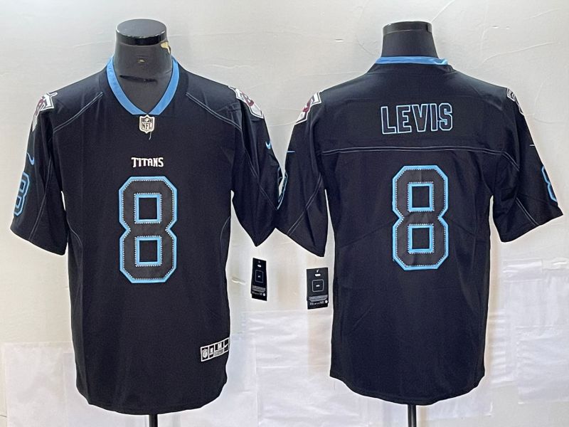 Men Tennessee Titans 8 Levis Black Nike Vapor Untouchable Limited NFL Jersey